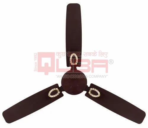 Quba Brown 48 Inch Decorative 3 Blade Ceiling Fan