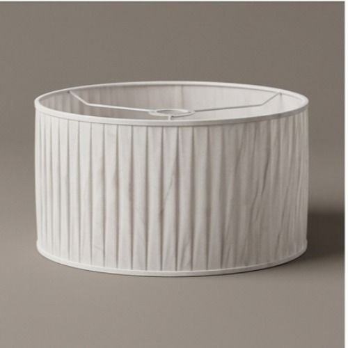 Large Cylindrical Pleated Drum Lampshade