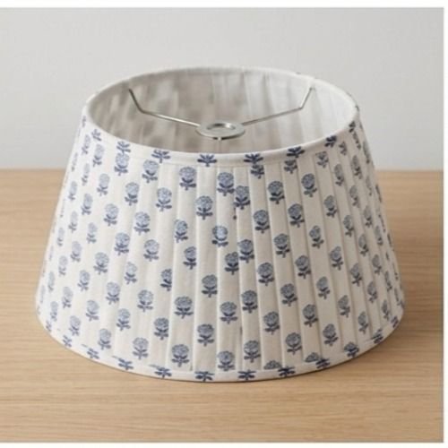 The Azure Bloom Artisan Pleated Lampshade