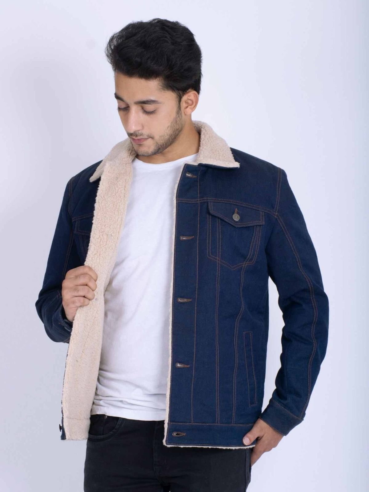 Plain Men Denim Jacket