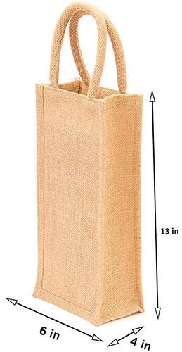 Jute Plain Water Bottle Bags