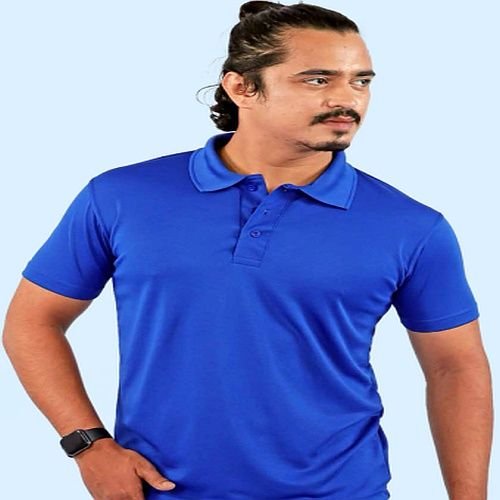 Mens Royal Blue Poly Cotton Polo T-Shirt