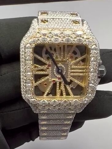 Golden Moissanite Watch