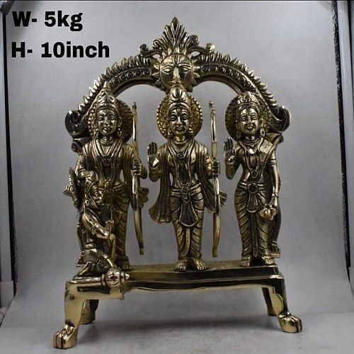 10 Inch Brass RAM Darbar Statue