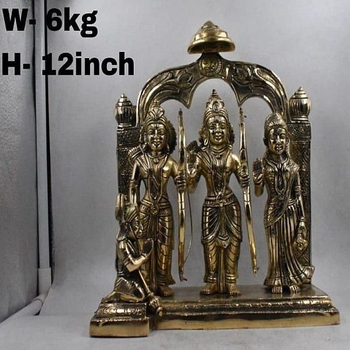 12 Inch Brass RAM Darbar Statue