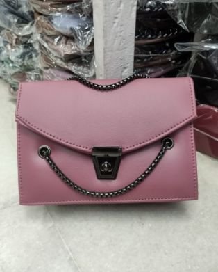 Decorative Chain Pink Handbag