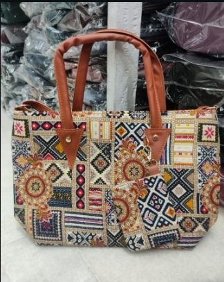 Multicolor Patterned Ladies Handbag
