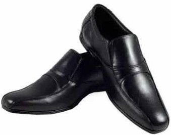 Mens Leather Formal Black Slip On Shoe