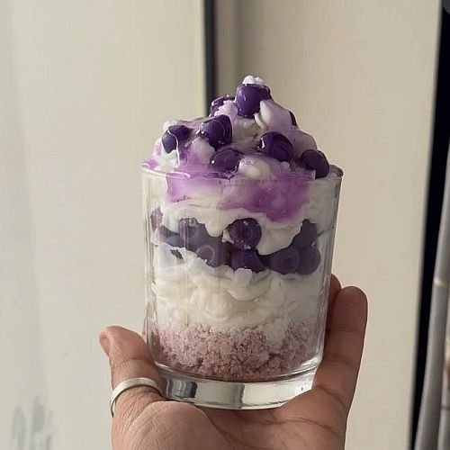 Blueberry Cheesecake Glass Jar Candle