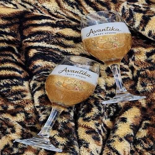 Soy Wax Decorative Wine Glass Candle