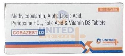 Methylcobalamin Alpha Lipoic Acid Pyridoxine HCL Folic Acid+Vitamin D3 Tablets