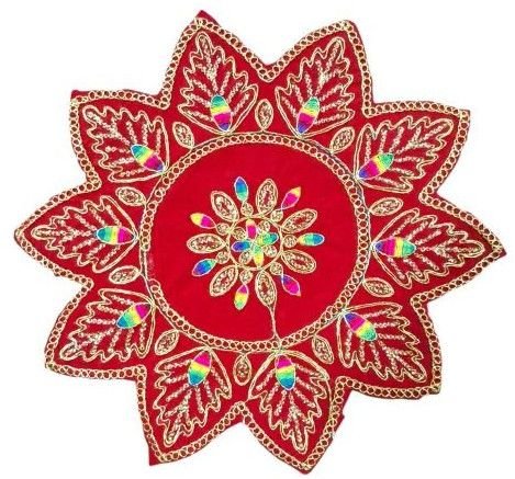 Flower Shaped Velvet Aasan