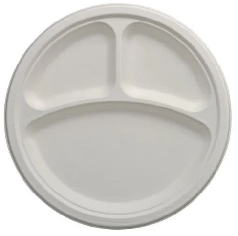 Bagasse 10 Inch 3CP Round Plate