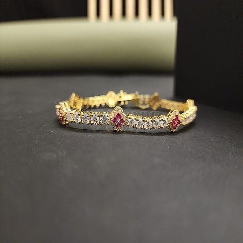 14kt Solid Gold Round Cut Moissanite Diamond Exclusive Bracelet