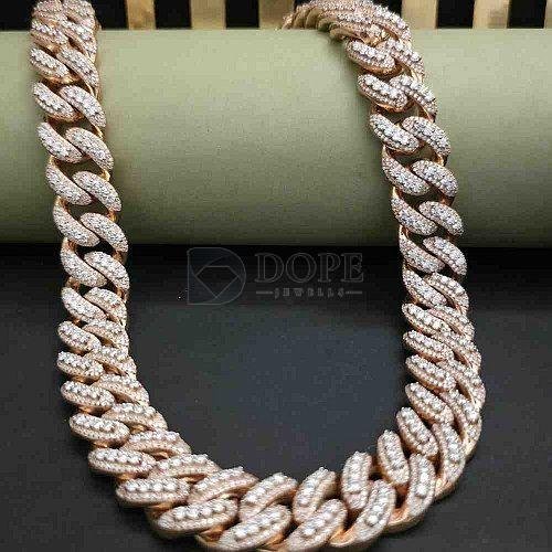 18mm Fully Iced Out Diamond Cuban Chain
