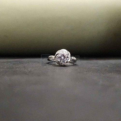 925 Sterling Silver Lab Grown Diamond Solitaire Engagement Ring