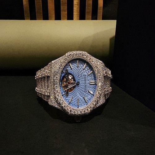 Audemars Piguet Inspired Custom Round Dial Diamond Watch