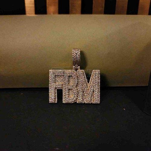 Full Iced Out Fbm Hip Hop Moissanite Diamond Pendant