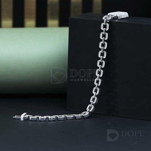 Glamorous 925 Sterling Silver Moissanite Diamond Bracelet