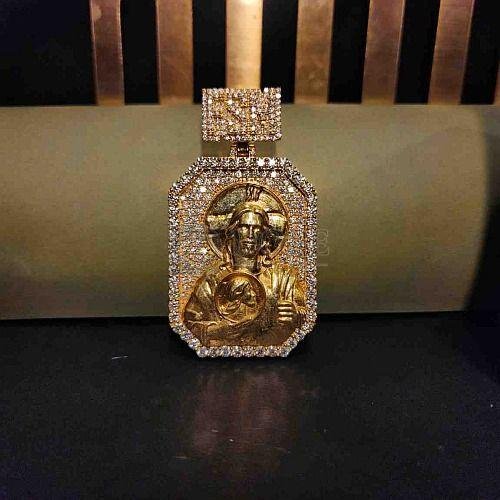 Golden Hip Hop Fsm Charm Moissanite Diamond Pendant