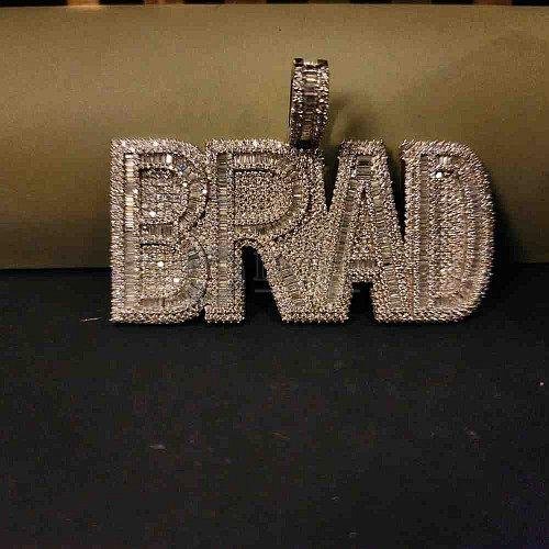 Iced Out Custom Brad Hip Hop Diamond Pendant