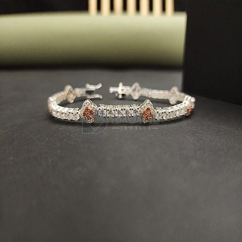 Ladies Designer 925 Sterling Silver Diamond Bracelet