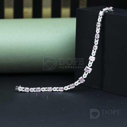 Ladies Exclusive Emerald Purple Diamond Bracelet