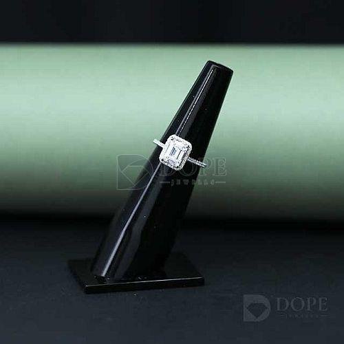 Ladies Modern Cut Moissanite Diamond Ring