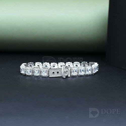 Ladies Radiant Diamond Single Line Bracelet