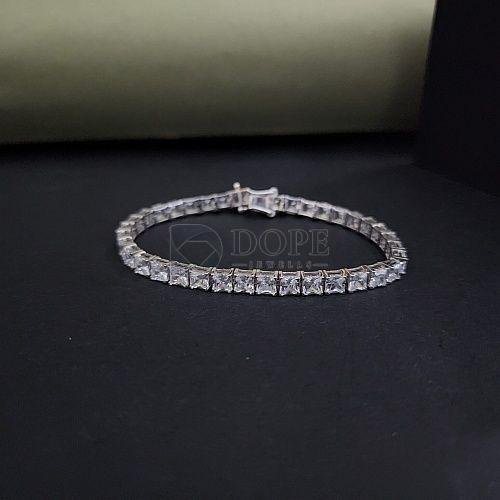 Princess Cut Moissanite Diamond Bracelet