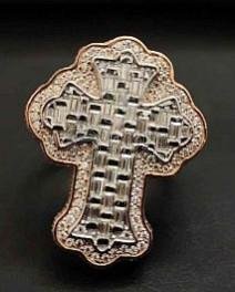 Unique Cross Hip Hop Baguette Diamond Ring