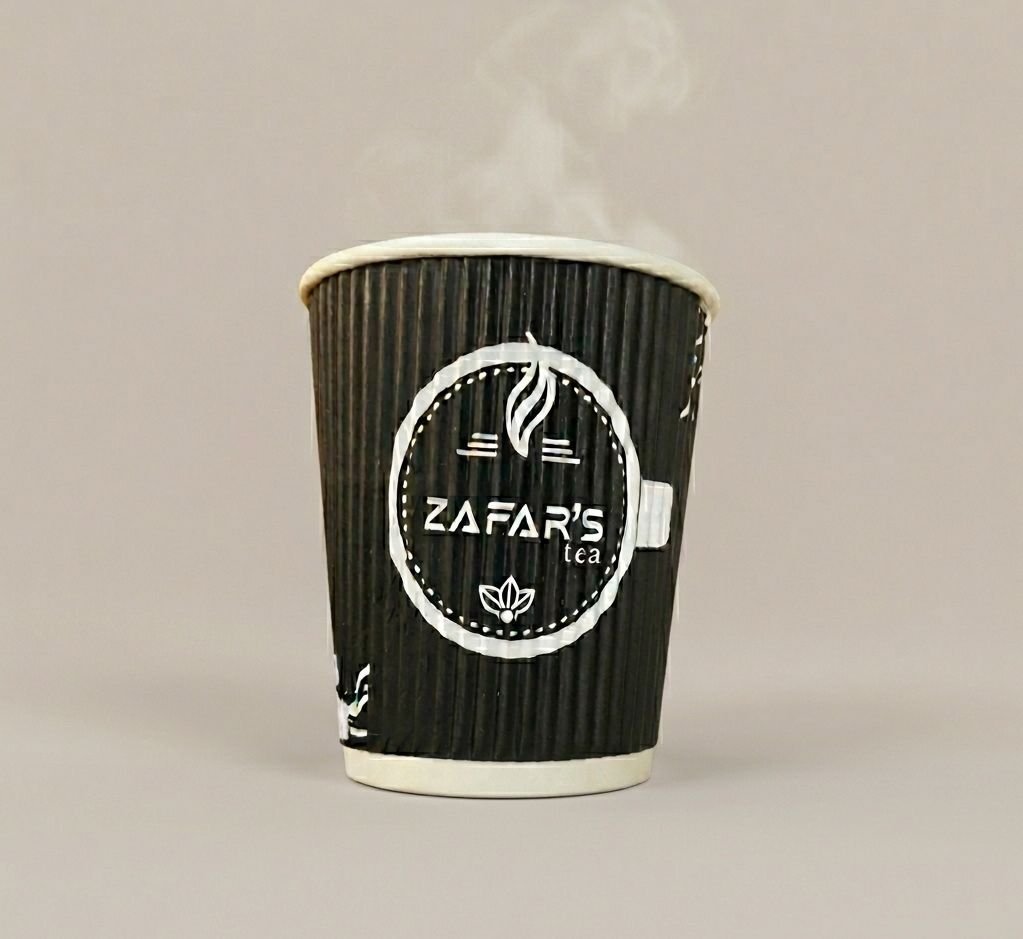 Premium Ripple Wall Paper Tea Cup for Hot Beverages