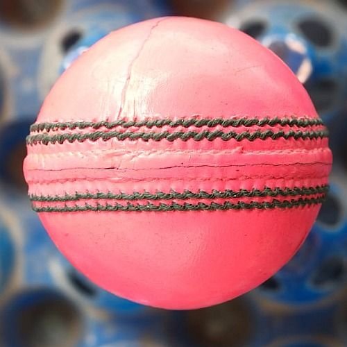 Test Pink Leather Cricket Ball