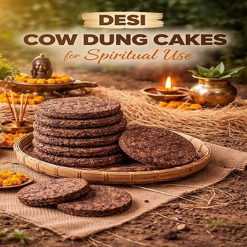 Desi Cow Dung Cakes for Spiritual Use