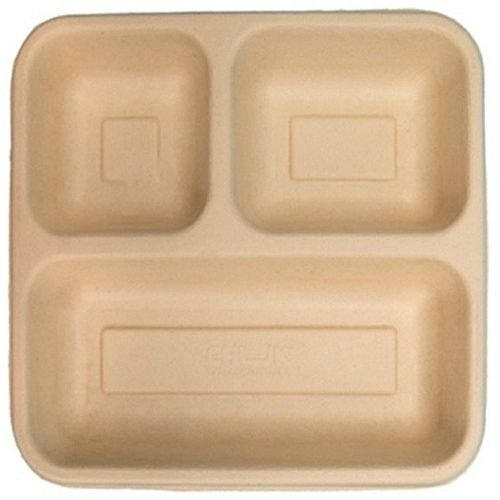 Compartment Bagasse Disposable Plate