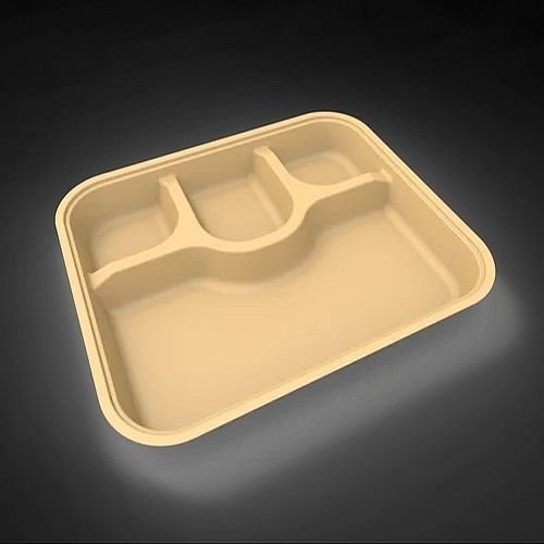 4 CP Bagasse Disposable Plate