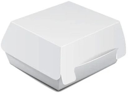 White Square Kraft Paper Burger Box