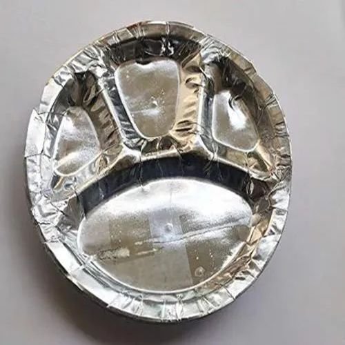 4 Compartment Silver Foil Paper Plate