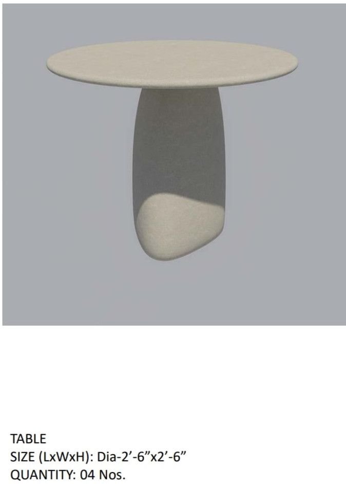 Round Table in Marble Finish