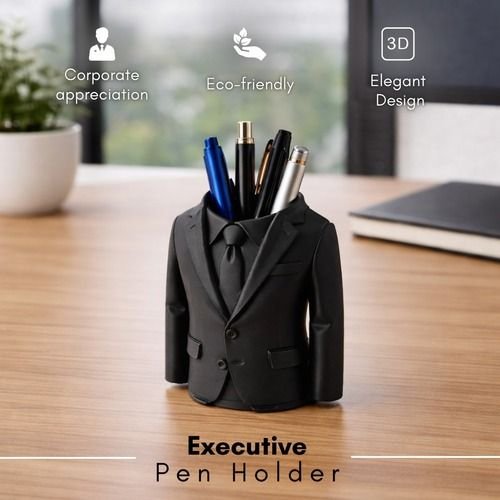 Executive Suit Pen Holder Desk Organizer