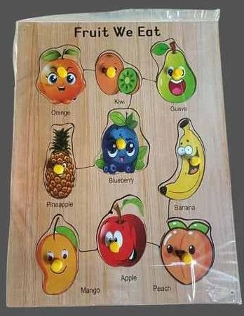 Multicolor Fruits Wooden Puzzle