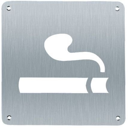 Stainless Steel Smoking Area Sign Board
