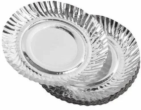 Plain Round Silver Paper Plate