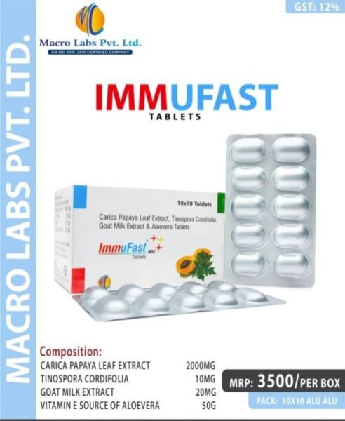 Carica Papaya Leaf Extract, Tinospora Cordifolia, Goat Milk Extract And Vitamin E Tablets