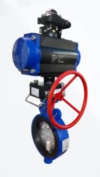 Pneumatic Actuated Butterfly Valve with Manual Override