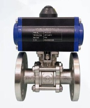 Pneumatic Actuated Flanged Three Piece Ball Valve