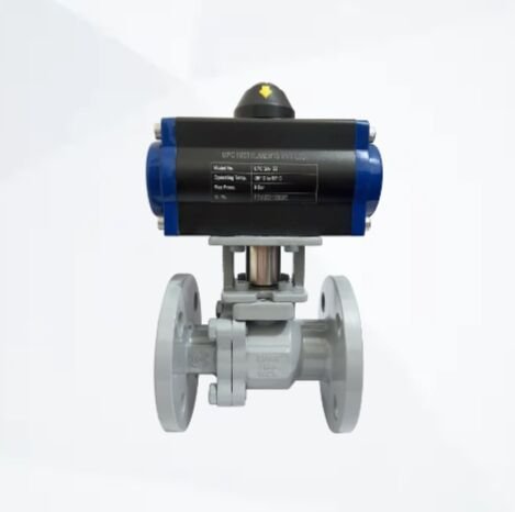 Pneumatic Two Piece Ball Valve with Double Acting Actuator