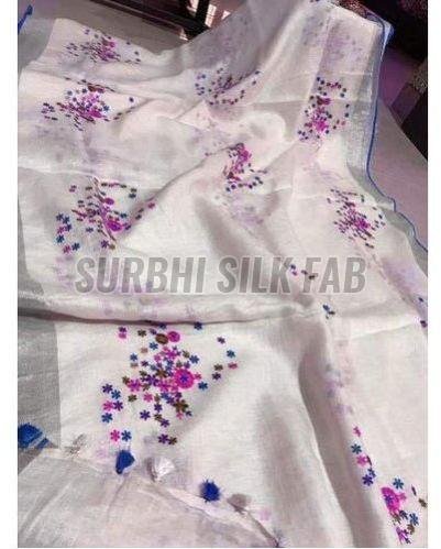 Silk Tissue Linen Saree