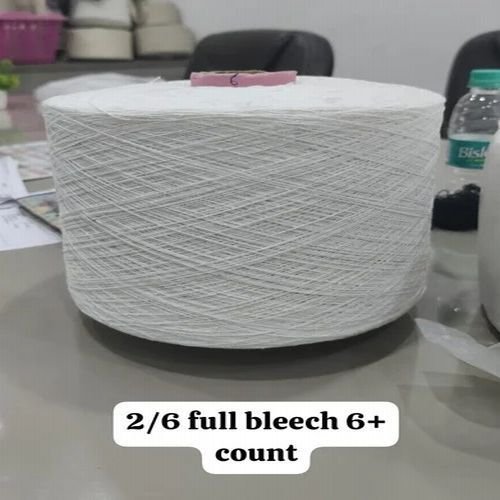 6 Count Combed Full Bleach Cotton Yarn