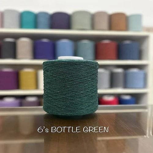 6s Bottle Green Cotton Polyester Yarn